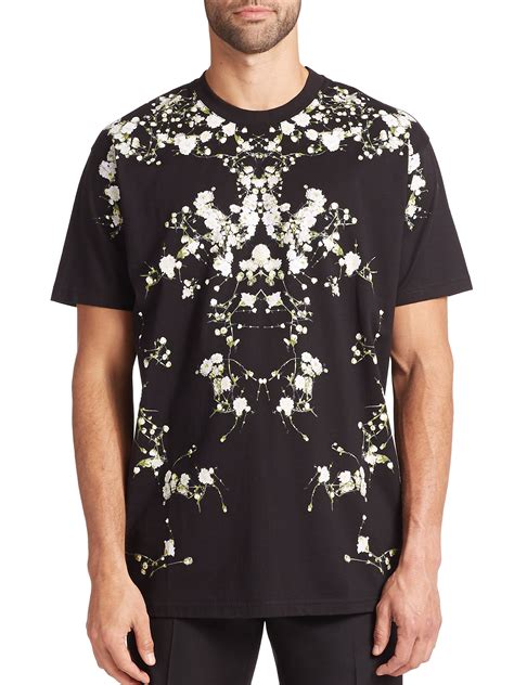 givenchy floral tee|Men's Designer T.